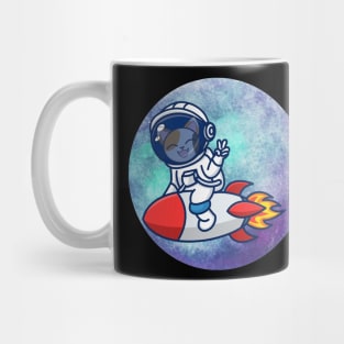 Cat and rocket Mug